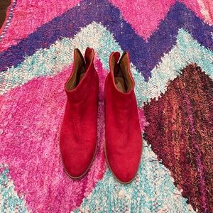 Seychelles suede leather red boots